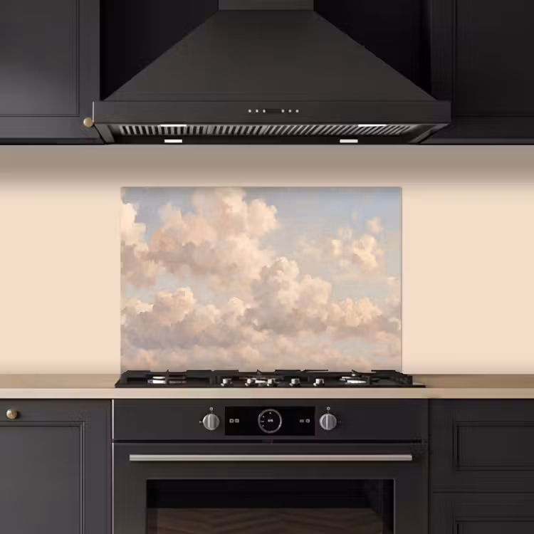 Wolken - Zacht - Natuur - Klassiek - Beige keuken achterwand spatscherm klein -sfeer1
