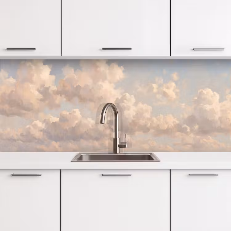 Wolken - Zacht - Natuur - Klassiek - Beige keuken achterwand 2 middel -3d