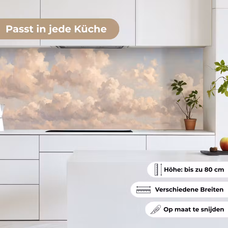 Wolken - Zacht - Natuur - Klassiek - Beige keuken achterwand 2 middel -sfeer4_DE