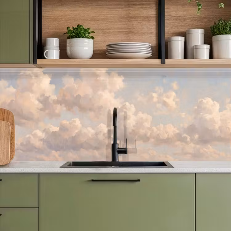 Wolken - Zacht - Natuur - Klassiek - Beige keuken achterwand 2 middel -sfeer3
