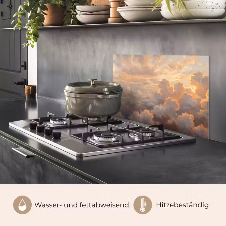 Wolken - Zonsondergang - Natuur - Abstract - Goud keuken achterwand spatscherm klein -usp_DE