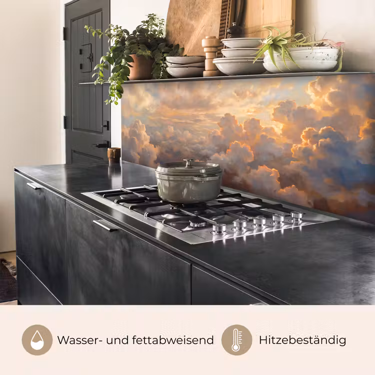 Wolken - Zonsondergang - Natuur - Abstract - Goud keuken achterwand 2 middel -usp_DE