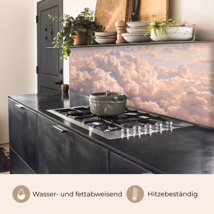 Wolken - Zonsondergang - Natuur - Pastel - Roze keuken achterwand 2 middel -usp_DE