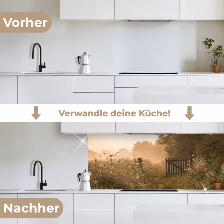 Hek - Natuur - Mist - Veld keuken achterwand 2 middel -voor-na_DE