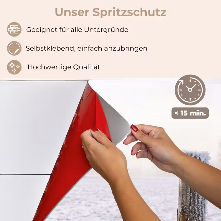 Hek - Sneeuw - Mist - Platteland - Nostalgisch keuken achterwand spatscherm klein -spatscherm_DE