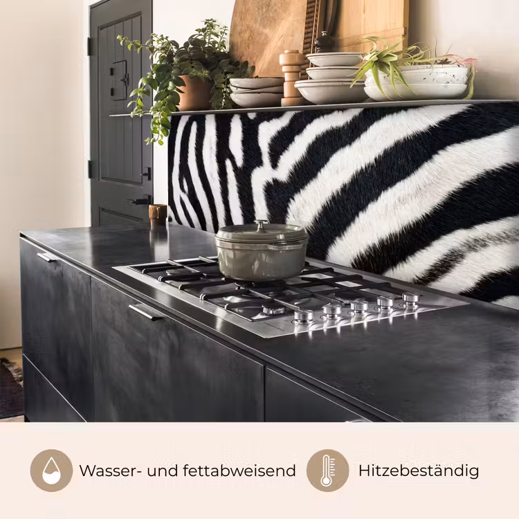 Zebra - Vacht - Klassiek - Zwart - Wit keuken achterwand 2 middel -usp_DE