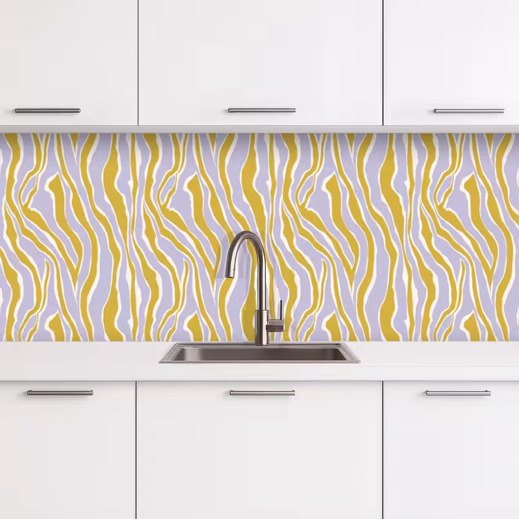 Zebra - Modern - Meerkleurig keuken achterwand 2 middel 871 -3d