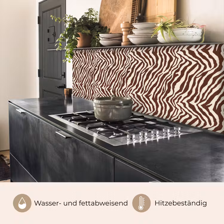 Zebra - Patroon - Zwart - Wit keuken achterwand 2 middel 871 -usp_DE