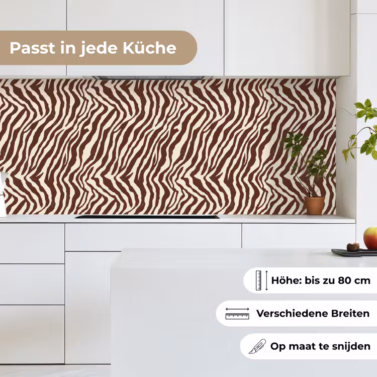 Zebra - Patroon - Zwart - Wit keuken achterwand 2 middel 871 -sfeer4_DE