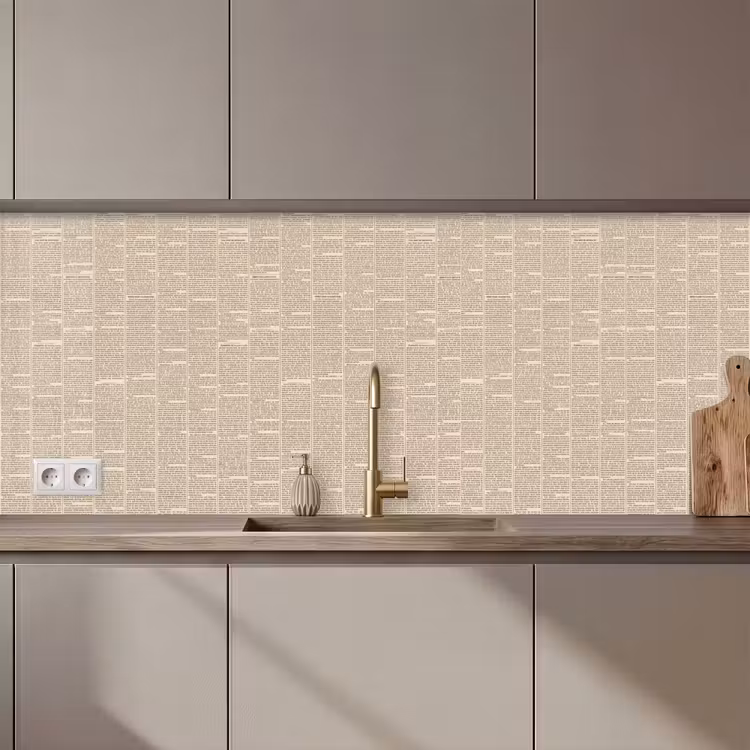 Krant - Nieuws - Historisch - Vintage - Beige keuken achterwand 2 middel zz_3dshopping
