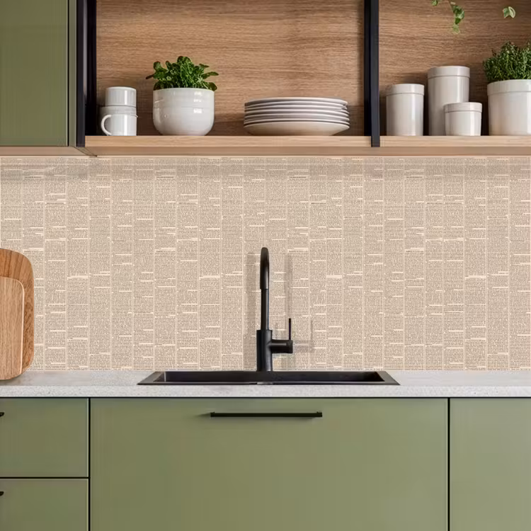 Krant - Nieuws - Historisch - Vintage - Beige keuken achterwand 2 middel -sfeer3