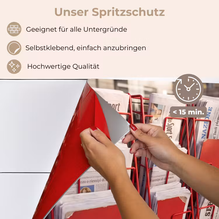 Kranten - Rek - Stedelijk - Dagelijks leven - Rood keuken achterwand spatscherm klein -spatscherm_DE