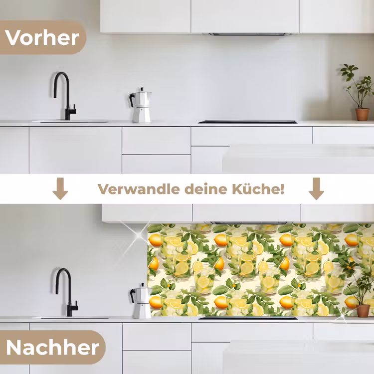 Citroen - Drankje - Glas - Munt keuken achterwand 2 middel 871 -voor-na_DE