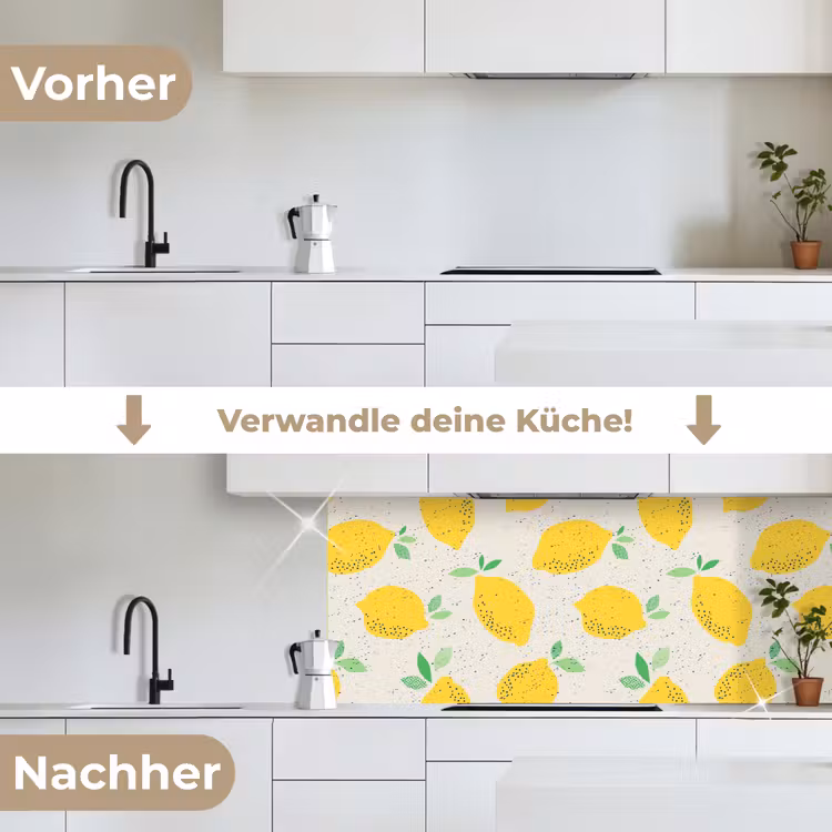 Citroen - Fruit - Vintage - Design keuken achterwand 2 middel 871 -voor-na_DE