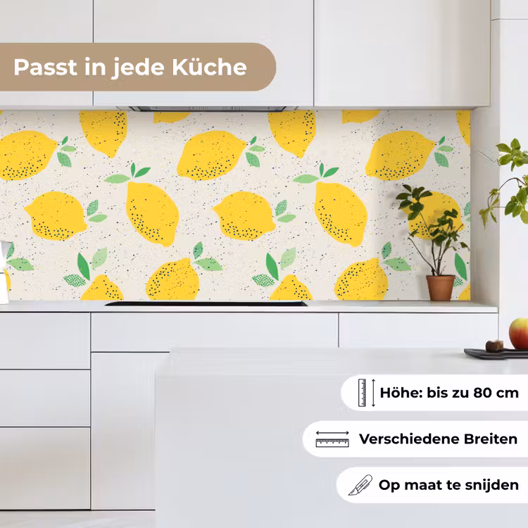 Citroen - Fruit - Vintage - Design keuken achterwand 2 middel 871 -sfeer4_DE