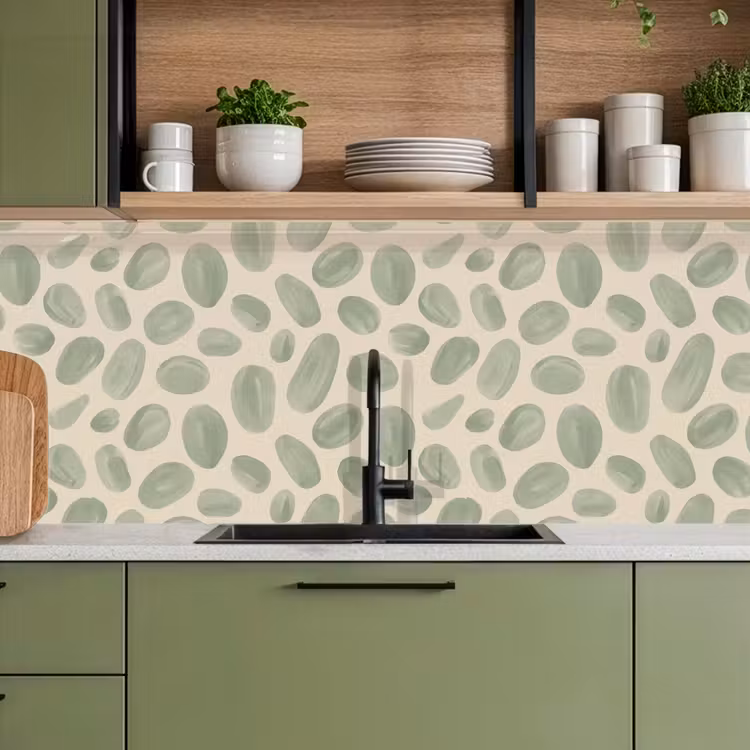 Abstract - Patroon - Organisch - Groen - Modern keuken achterwand 2 middel -sfeer3