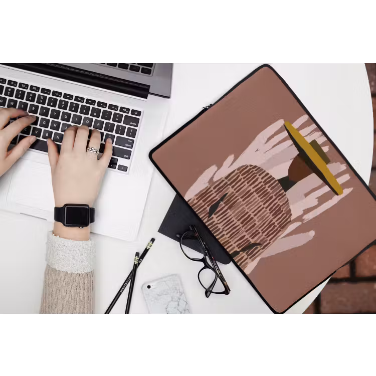Abstract - Figuur - Illustratie - Hoed laptophoes neopreen klein -bureau