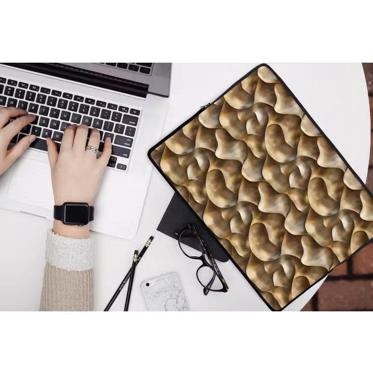 Abstract - Antiek - Goud laptophoes neopreen klein 279 -bureau