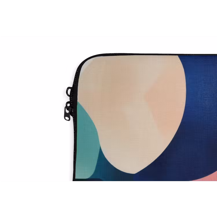 Abstract - Blauw - Roze laptophoes neopreen klein -detail
