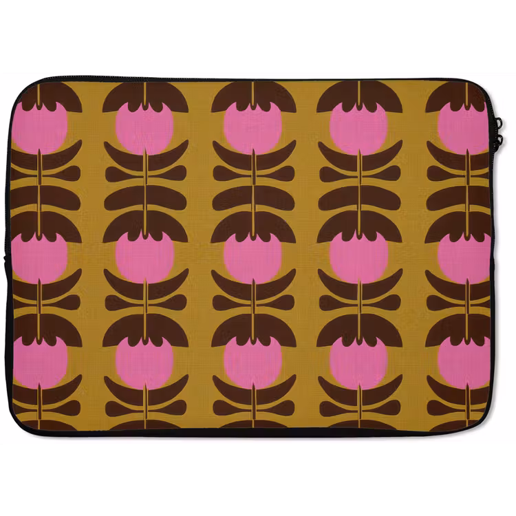 Abstract - Bloemen - Roze laptophoes neopreen klein 279 -zkaufland3dotto