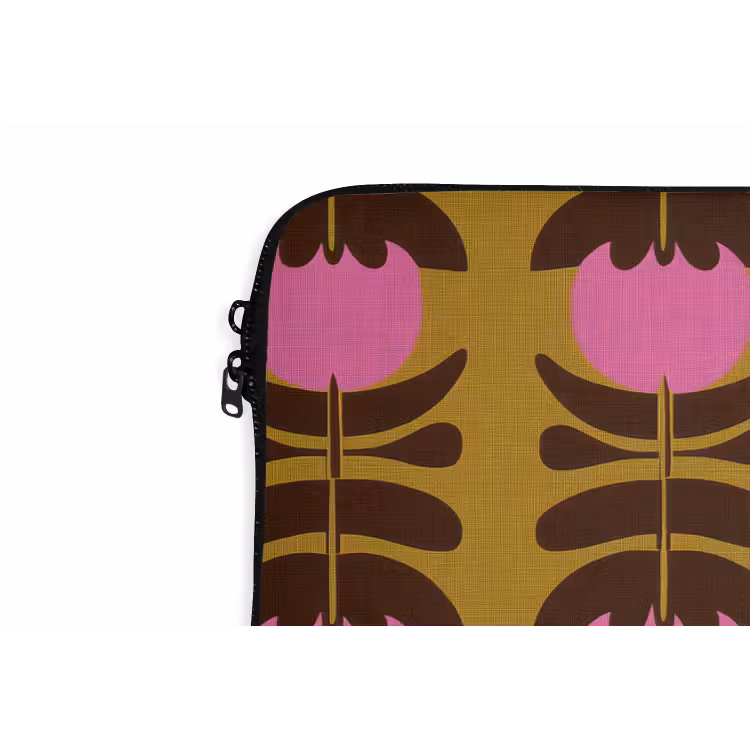 Abstract - Bloemen - Roze laptophoes neopreen klein 279 -detail