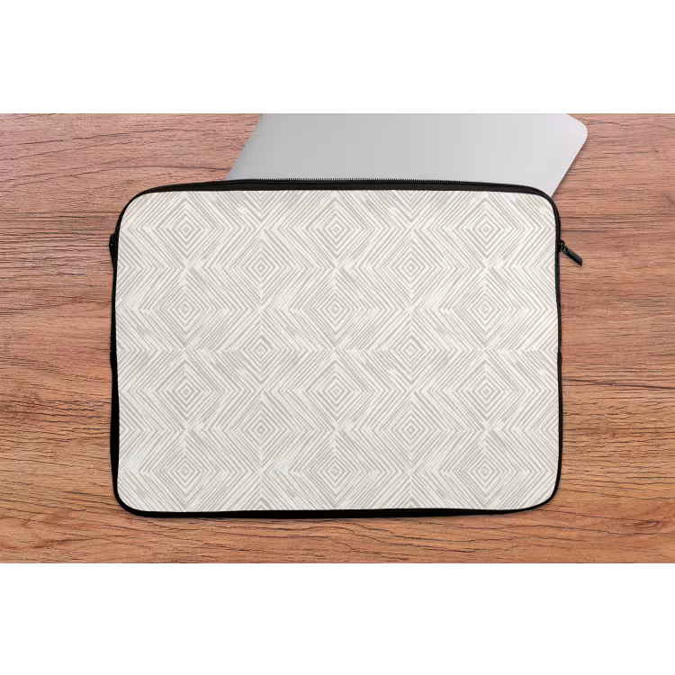 Abstract - Ruiten - Beige laptophoes neopreen klein 279 -tafel