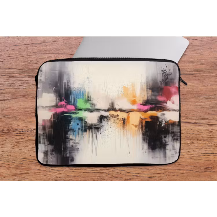 Abstract - Kleurexplosie - Landschap laptophoes neopreen klein -tafel