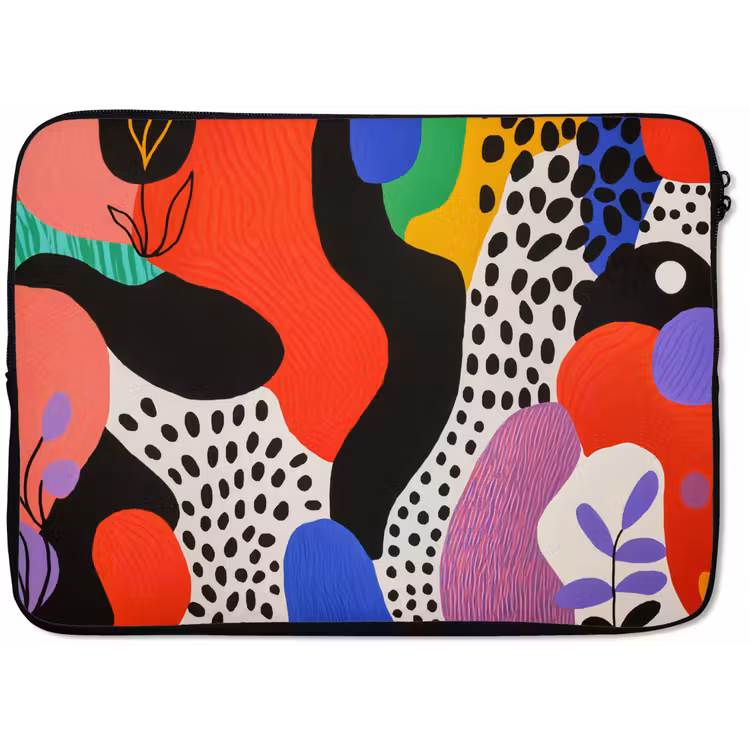 Abstract - Vormen - Kleuren - Stippen laptophoes neopreen klein -zkaufland3dotto