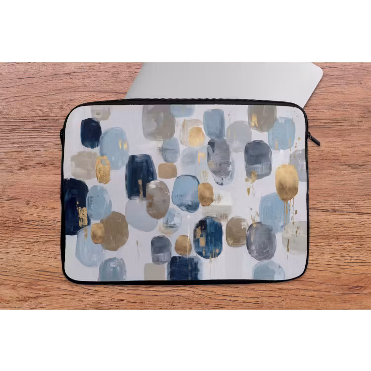 Abstract - Goud - Vormen laptophoes neopreen klein -tafel