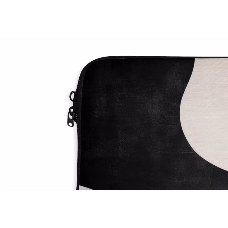 Abstract - Japandi - Beige - Modern laptophoes neopreen klein -detail