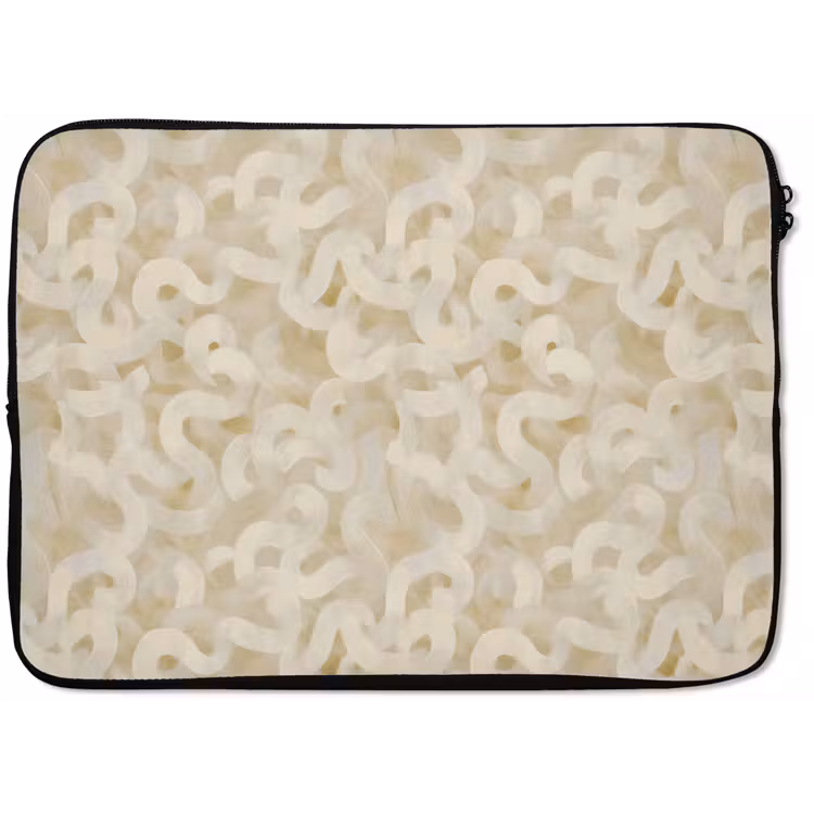 Abstract - Lijnen - Beige laptophoes neopreen klein 279 -zkaufland3dotto