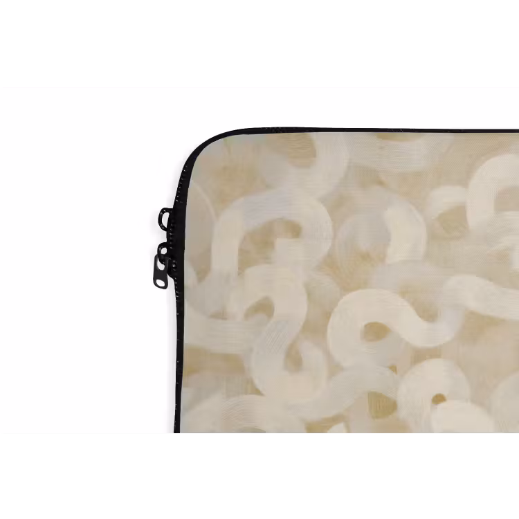 Abstract - Lijnen - Beige laptophoes neopreen klein 279 -detail