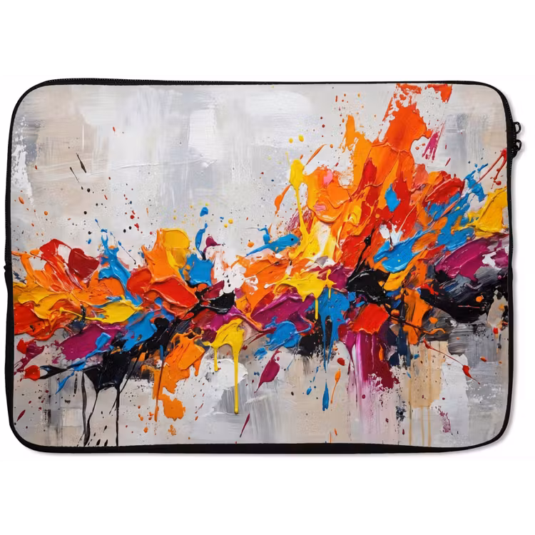 Abstract - Schilderij - Kleurrijk - Dynamisch laptophoes neopreen klein -zkaufland3dotto