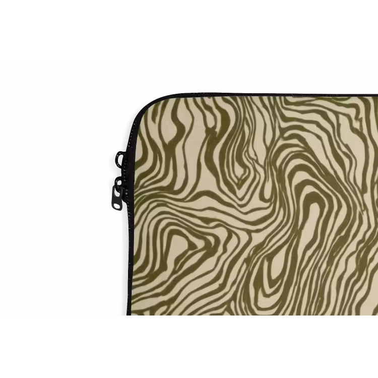 Abstract - Marmer - Groen laptophoes neopreen klein 279 -detail
