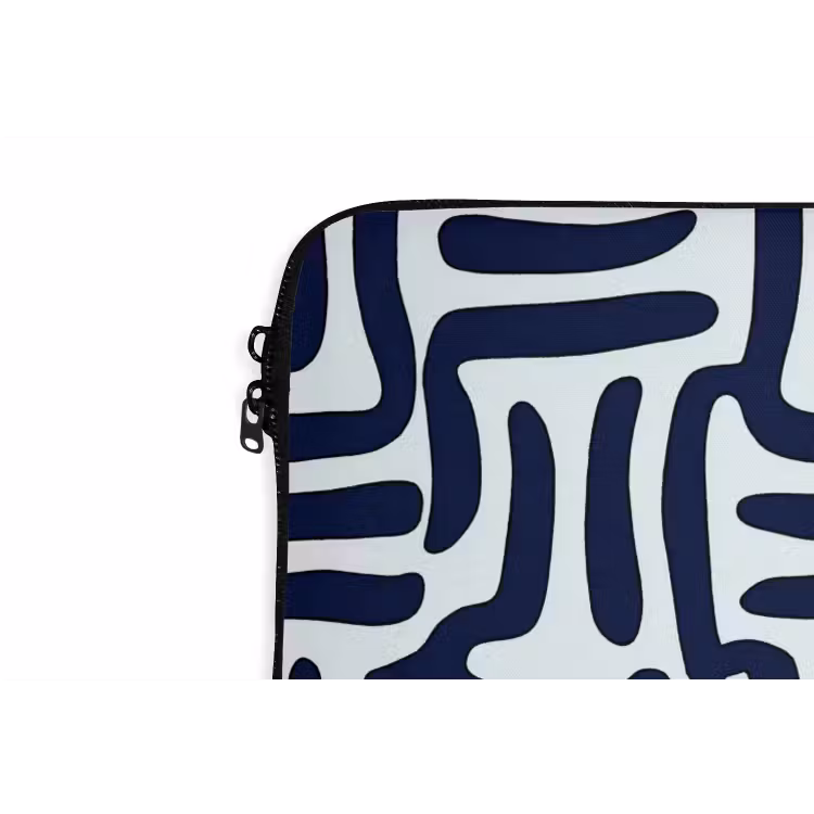 Abstract - Modern - Blauw laptophoes neopreen klein 279 -detail