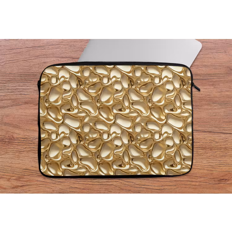 Abstract - Modern - Goud laptophoes neopreen klein 279 -tafel