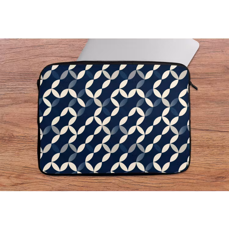 Abstract - Patroon - Blauw laptophoes neopreen klein 279 -tafel