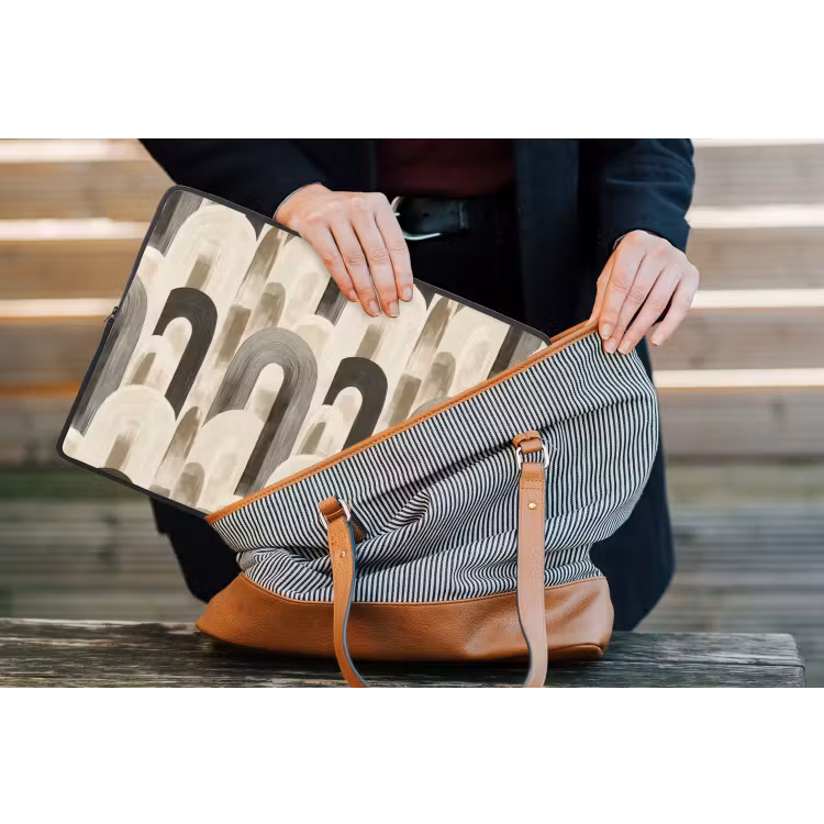 Abstract - Patroon - Bogen laptophoes neopreen klein 279 -tas