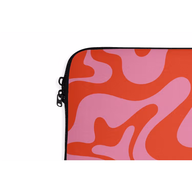 Abstract - Patroon - Rood - Roze - Minimalistisch laptophoes neopreen klein -detail