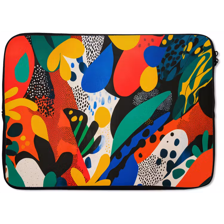 Abstract - Planten - Vormen - Kleurrijk laptophoes neopreen klein -zkaufland3dotto