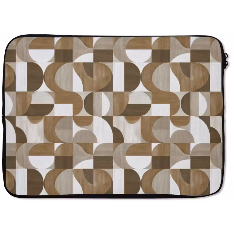 Abstract - Retro - Bruin laptophoes neopreen klein 279 -zkaufland3dotto