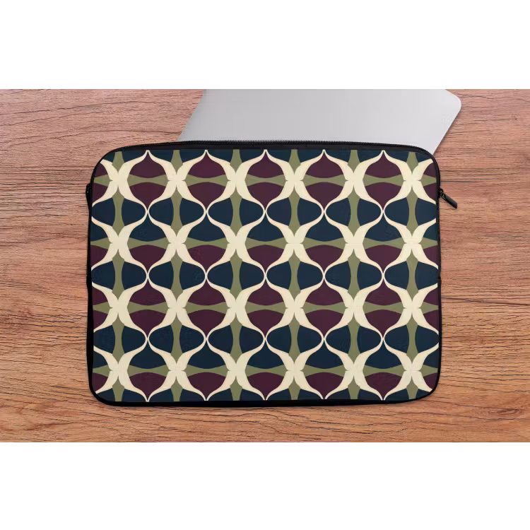 Abstract - Retro - Kleurrijk laptophoes neopreen klein 279 -tafel