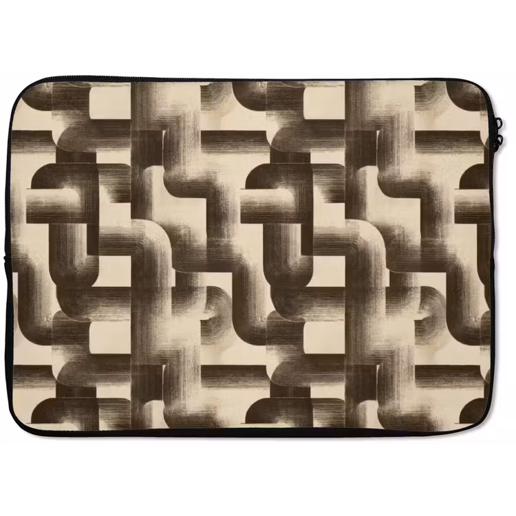 Abstract - Retro - Zwart laptophoes neopreen klein 279 -zkaufland3dotto