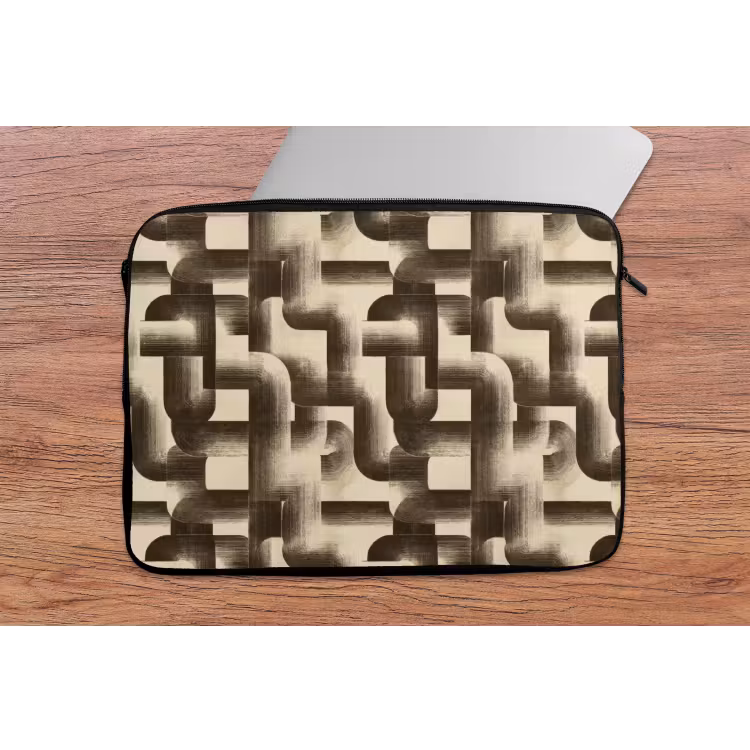 Abstract - Retro - Zwart laptophoes neopreen klein 279 -tafel