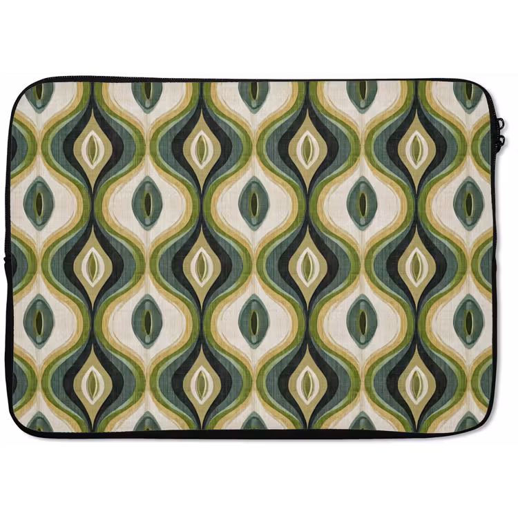 Abstract - Ritmisch - Groen laptophoes neopreen klein 279 -zkaufland3dotto