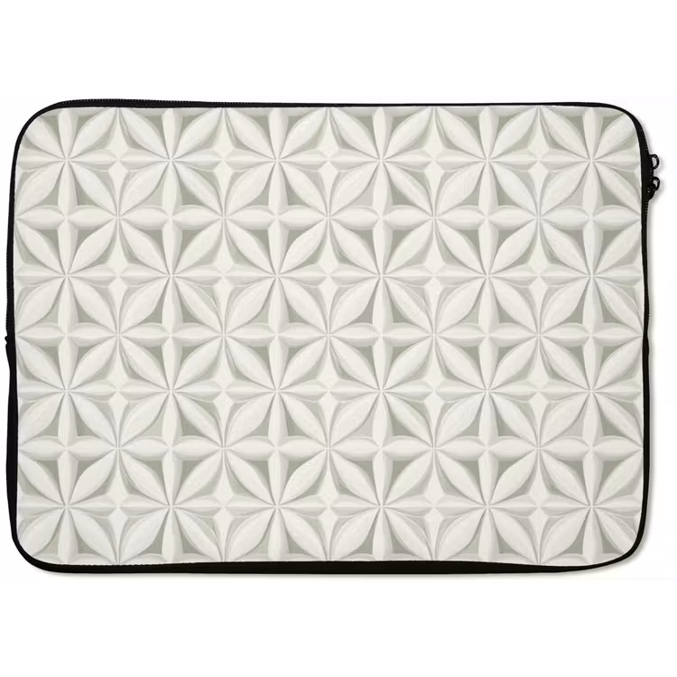 Abstract - Structuur - Grijs - Wit laptophoes neopreen klein 279 -zkaufland3dotto