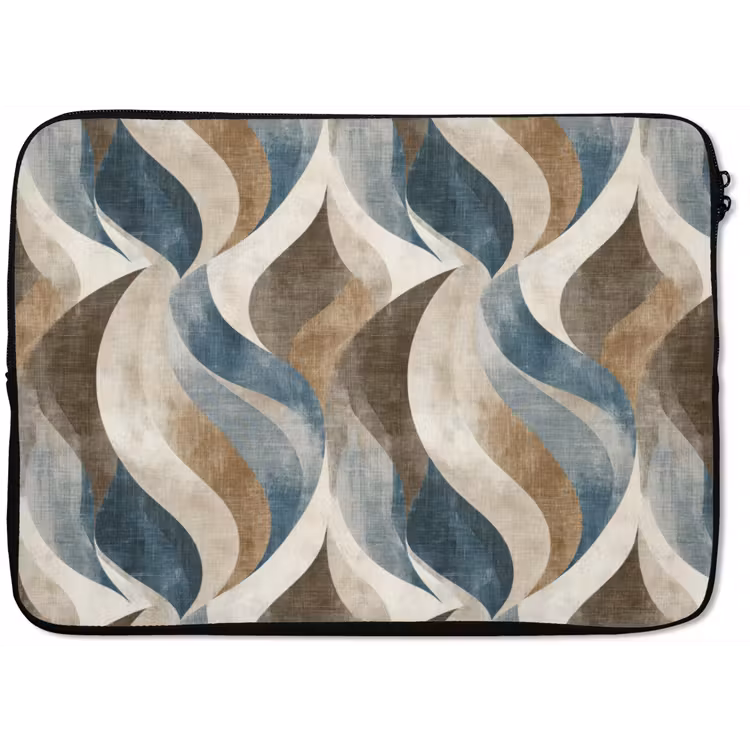 Abstract - Golven - Kleurrijk laptophoes neopreen klein 279 -zkaufland3dotto