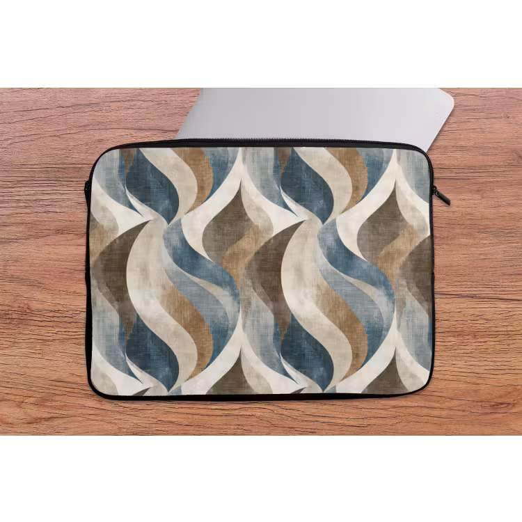 Abstract - Golven - Kleurrijk laptophoes neopreen klein 279 -tafel