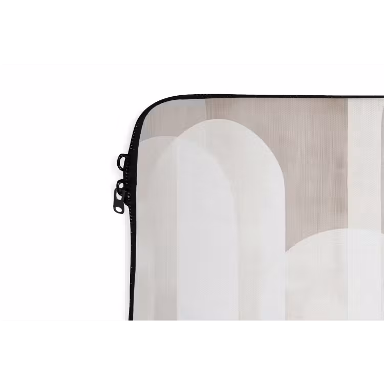 Abstracte bogen - Modern - Beige laptophoes neopreen klein -detail