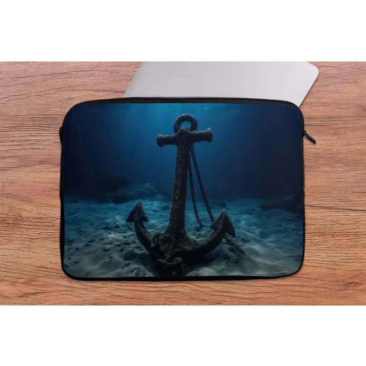 Anker - Ijzer - Zeebodem - Zand laptophoes neopreen klein -tafel